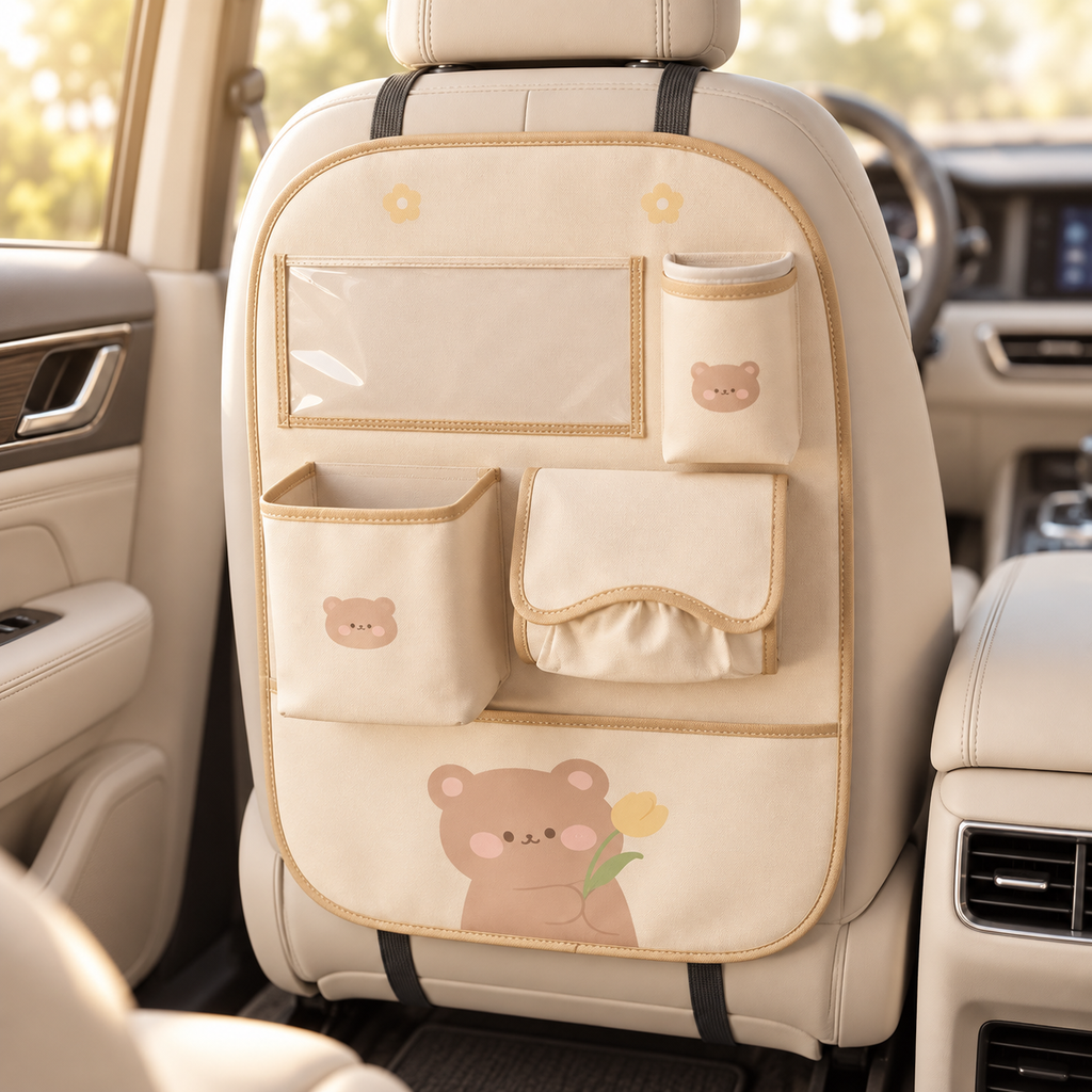 CoconDrive™ – Organisateur de siège auto multifonction.